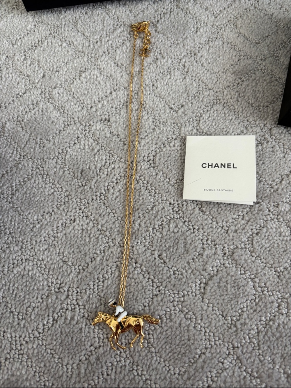 CHANEL Coco Chanel on horse, year of the horse necklace - Picture 2 of 3